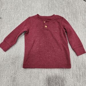 Burgundy Kids Long Sleeve Shirt